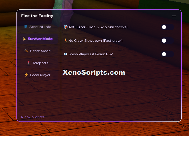 Flee the Facility script by Pinokio | Beast mode